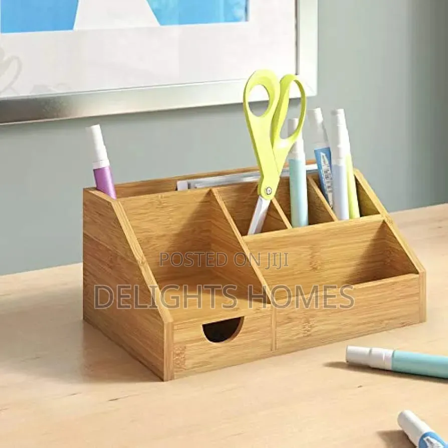 Wooden Bamboo Desk Organizer_re