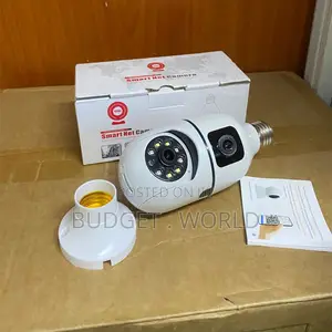 V380 Pro Dual Camera WiFi Bulb Security Camera With Two-Way Audio