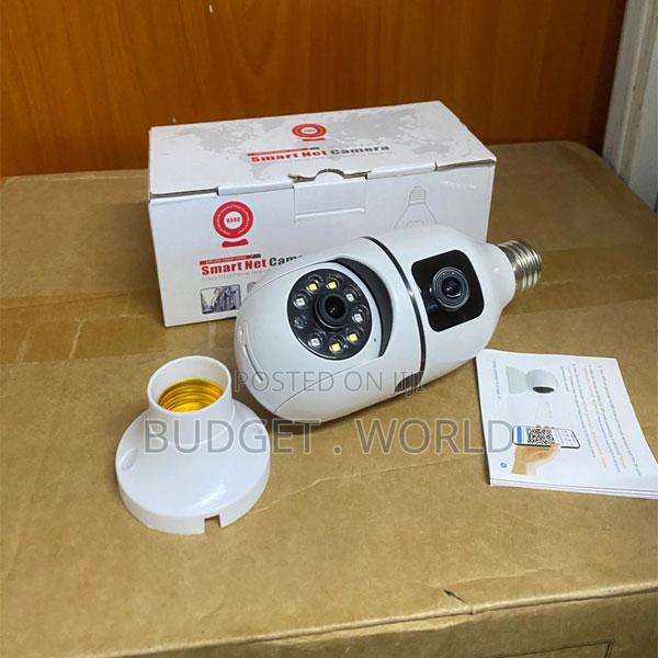 V380 Pro Dual Camera WiFi Bulb Security Camera With Two-Way Audio