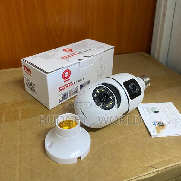 360° V380 Pro Dual Lens Smart Bulb Camera With Motion Detection