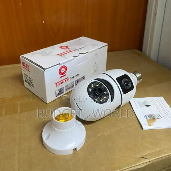 360° V380 Pro Dual Lens Smart Bulb Camera With Motion Detection
