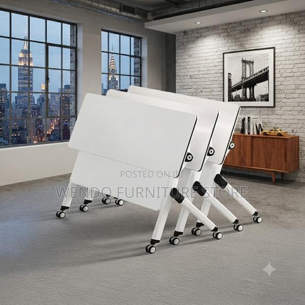 Office Tables Foldable Office Desks With Wheels - thumbnail 3