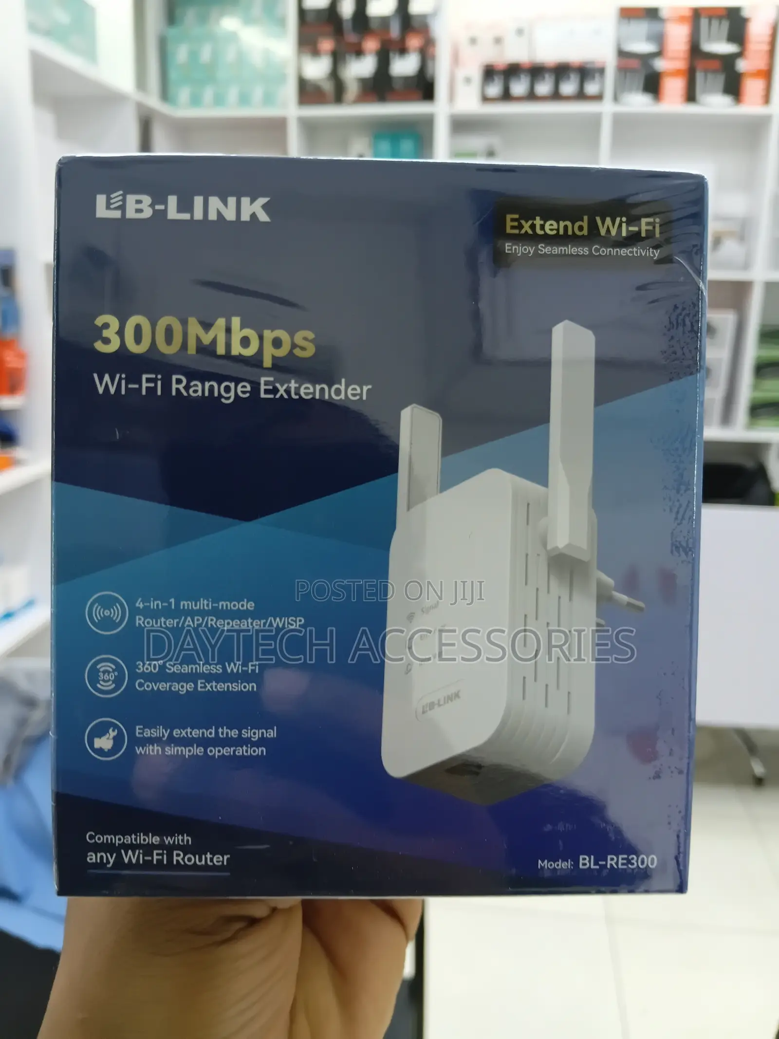 LB-Link BL-RE300 WiFi Range Extender With Two Antennas - White