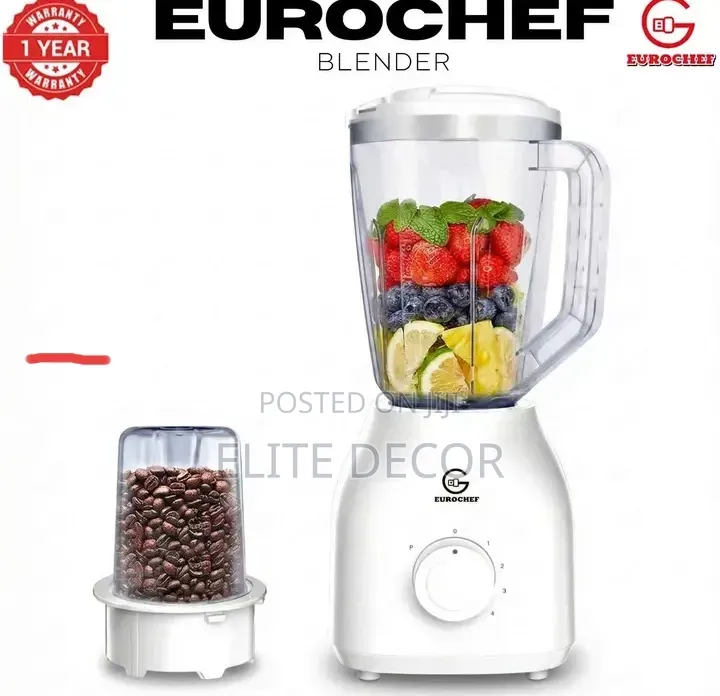 Eurochef 2-in-1 Blender – 1.8L Jug, 4-Speed Control Grinder
