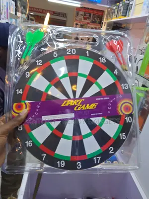 17 Inch Dart Board Game Set With 6 Darts Double Sided