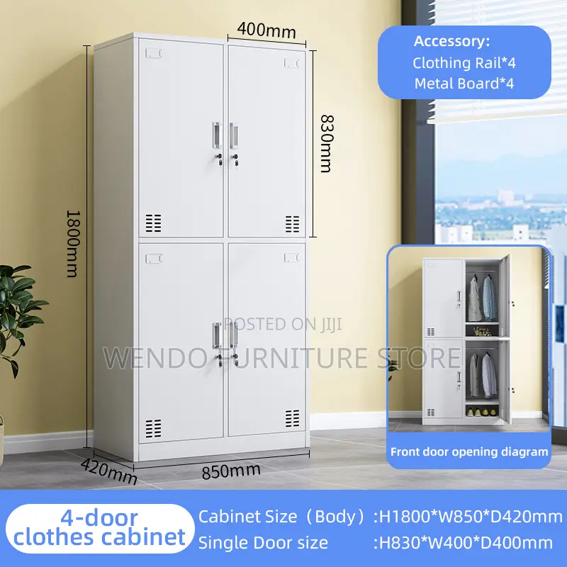 Office Cabinet; Four Drawers Steel Modern Executive Cabinet