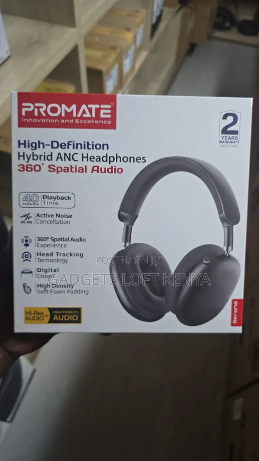 Promate Serene High-Definition Hybrid ANC Headphones