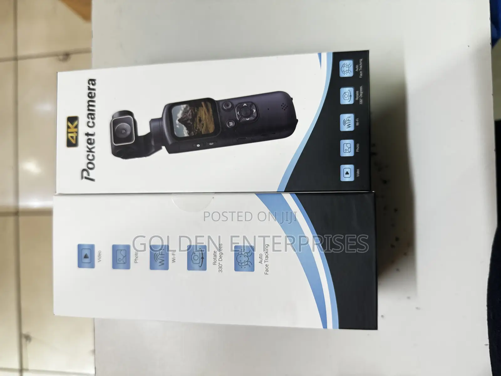Smart Pocket Gimbal Camera With Remote Control Face Tracking