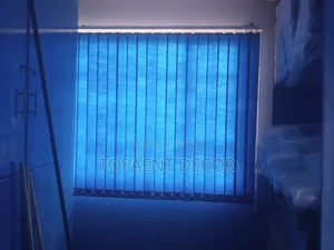 Blue Non Fade Vertical Office Blinds
