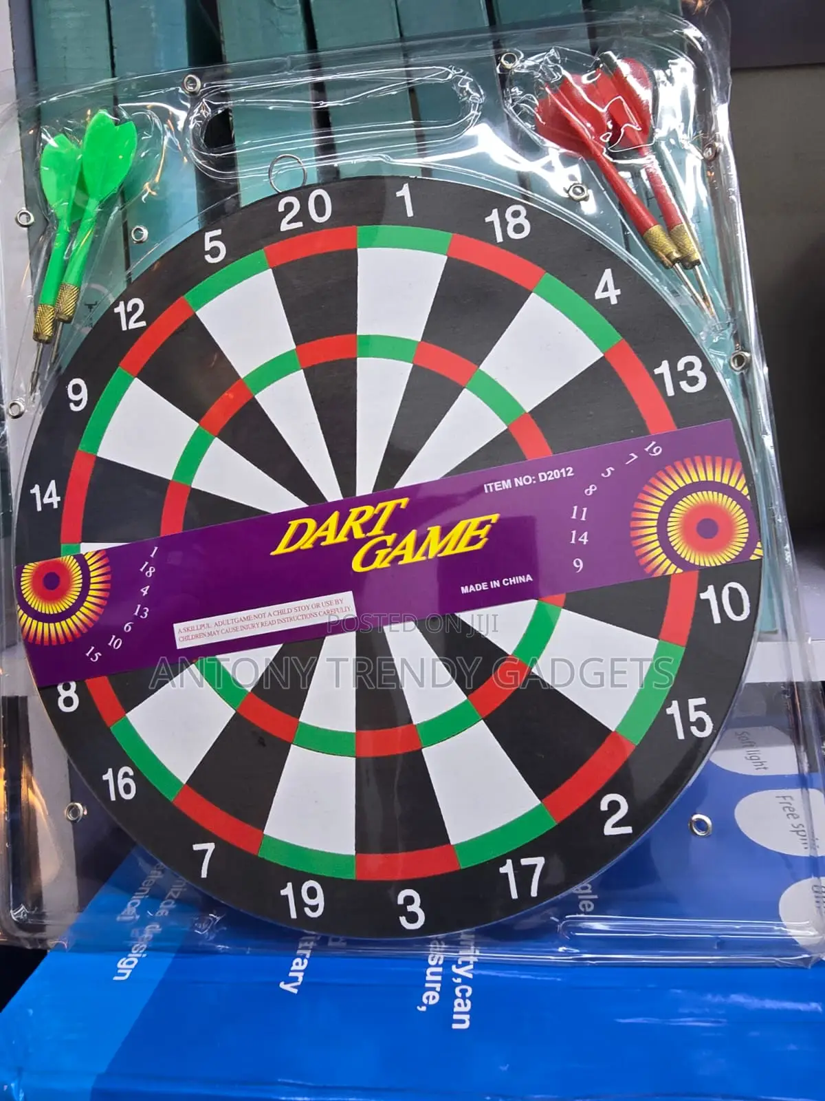 17 Inch Professional Dart Board Set With 6 Steel Tip Darts