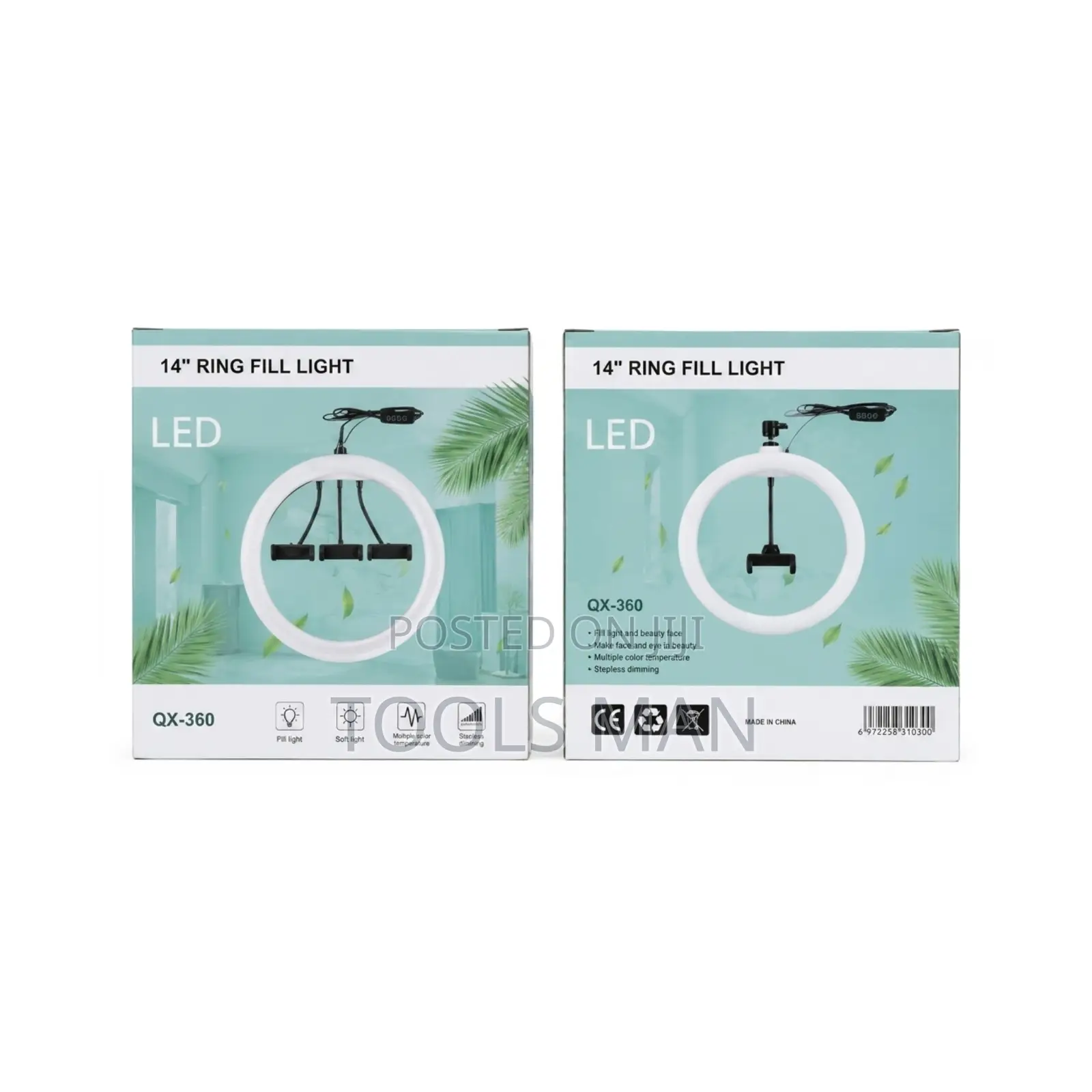 14 Inch QX-360 LED Ring Fill Light for Phone TikTok Live Stream