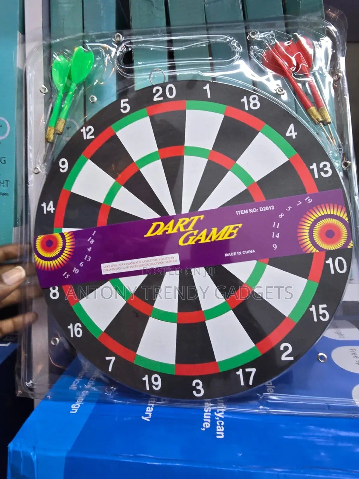 Double-Sided 17 Inch Dart Board Game for Home Office