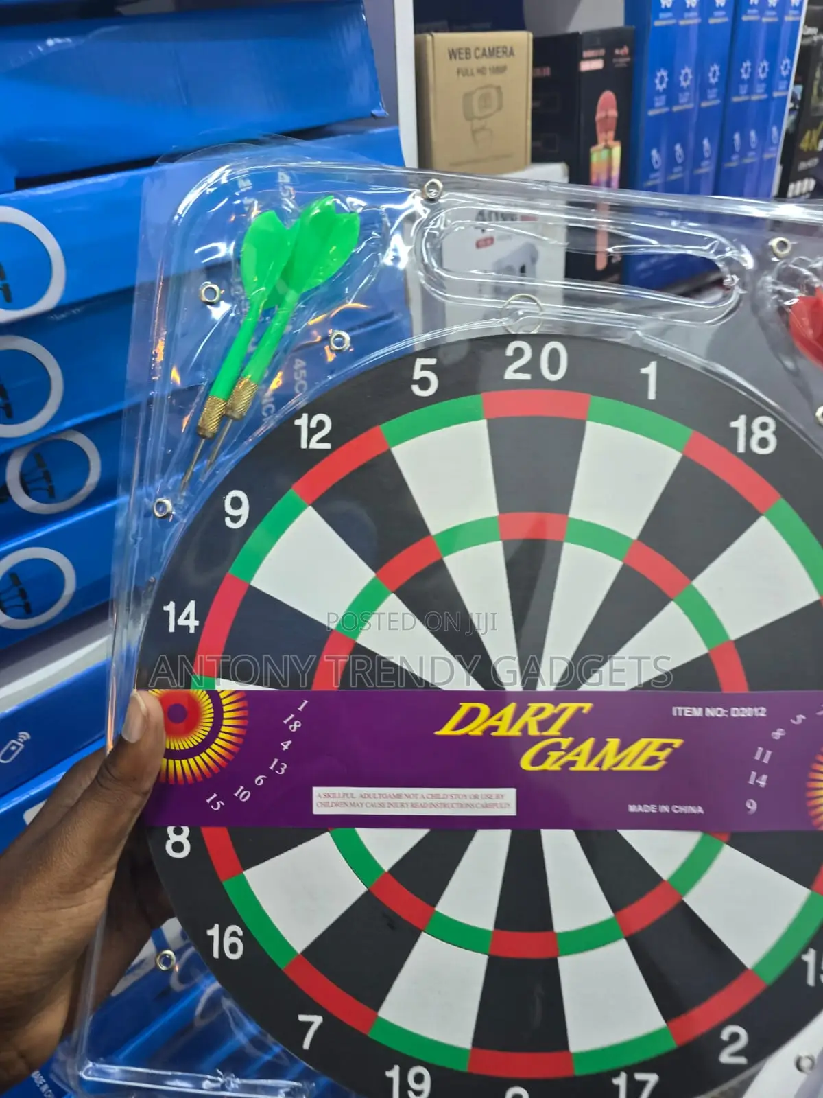 17 Inch Dart Board With 6 Darts Indoor Outdoor Game Set
