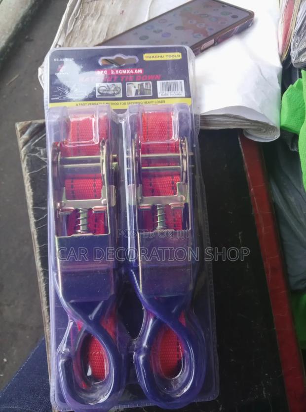 2pc Mini 1" Ratchet Strap With Coated Hooks to Prevent Cargo Scratch - thumbnail 2