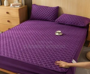 Soft, Silent, Purple and White Waterproof Mattress Protectors