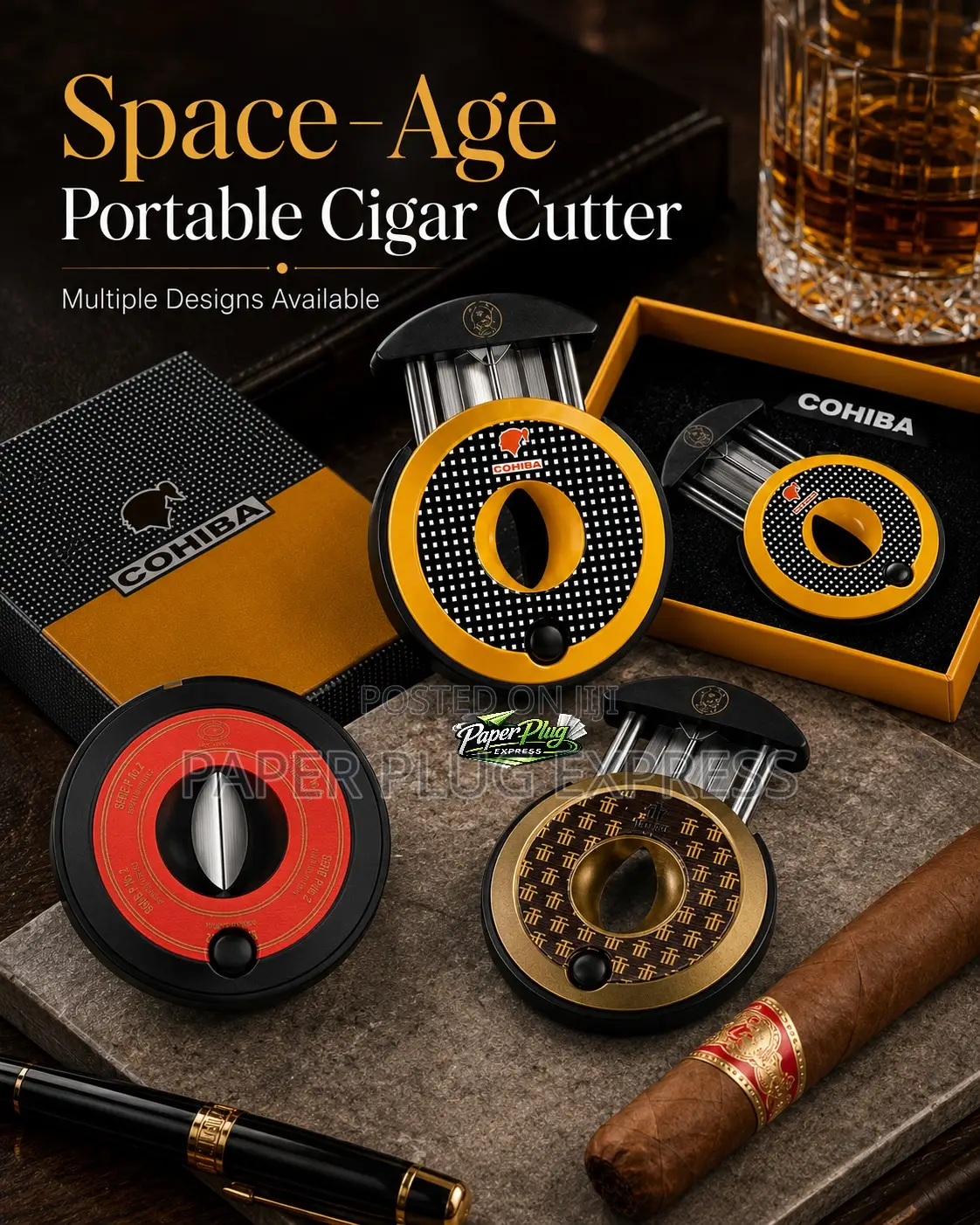 Space-Age Portable Cigars Cutter - Double-Edged Blades