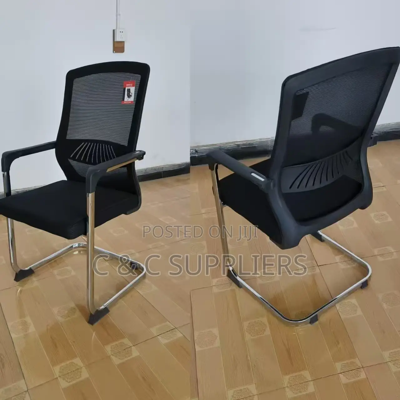 Ergonomic Mesh Guest Chair With Armrest