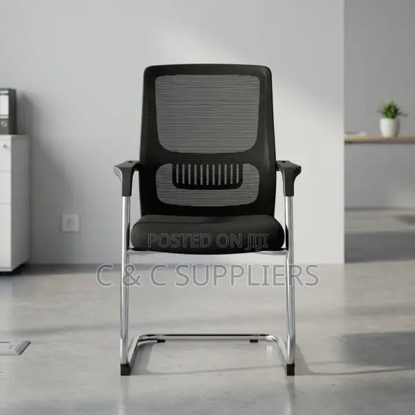 Ergonomic Mesh Guest Chair With Armrest
