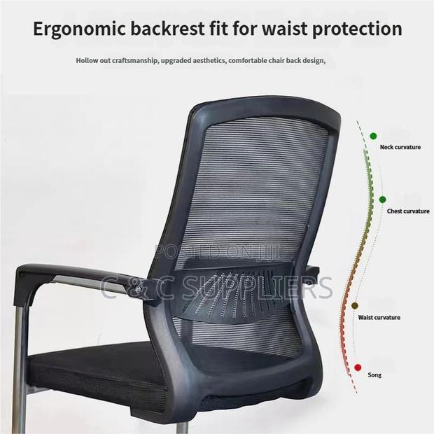 Ergonomic Mesh Guest Chair With Armrest - thumbnail 7