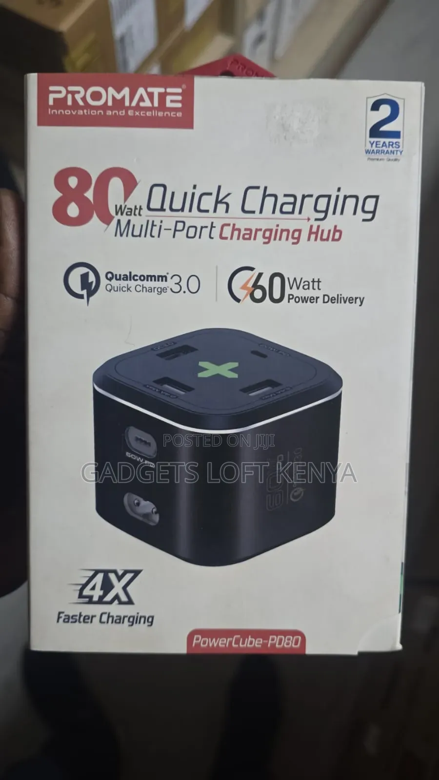 Promate Power Cube-Pd80 Quick Multi-Port Charging Hub