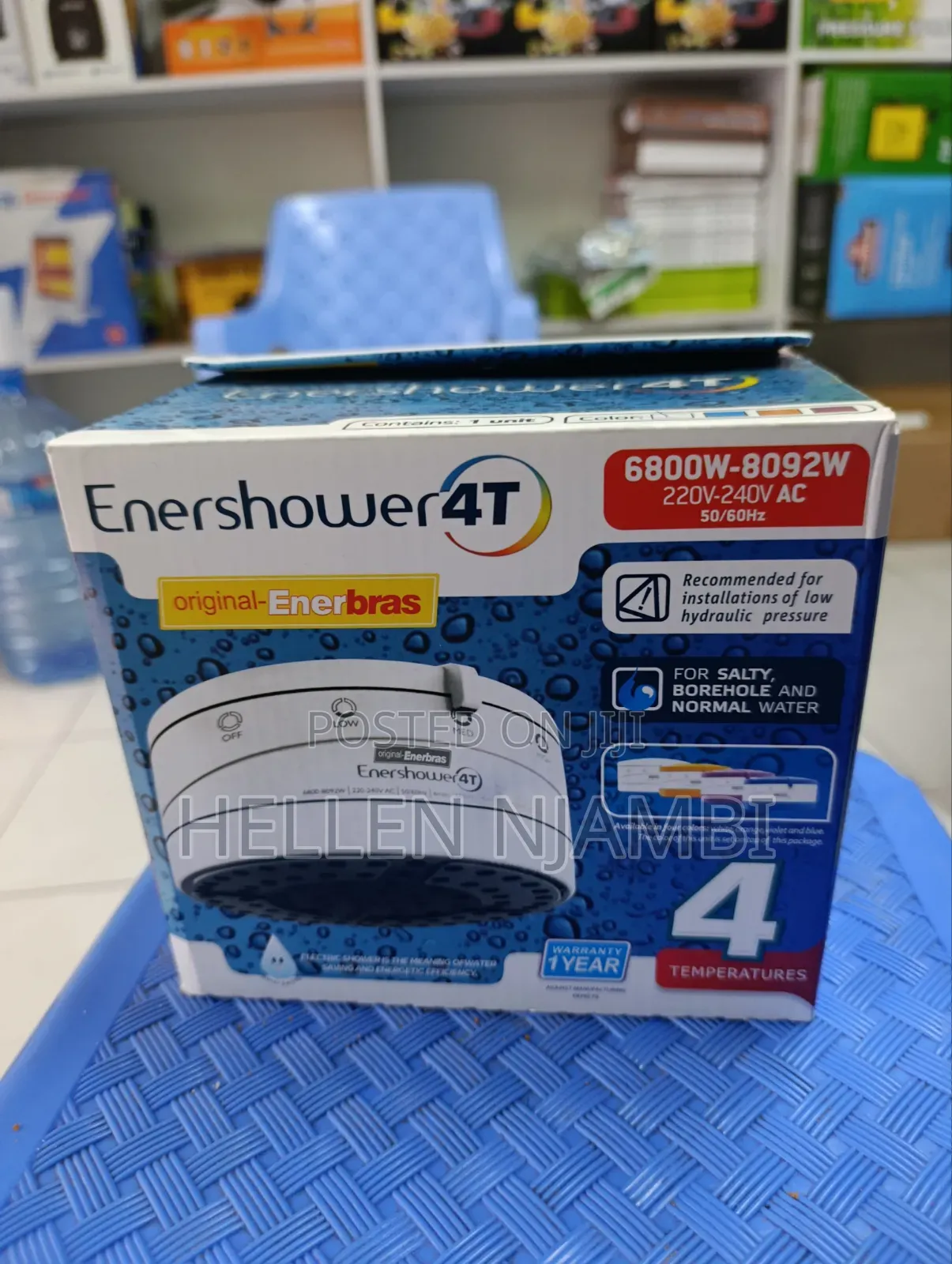 Original Enershower 4temperatures 6800w-8092w Shower Heater