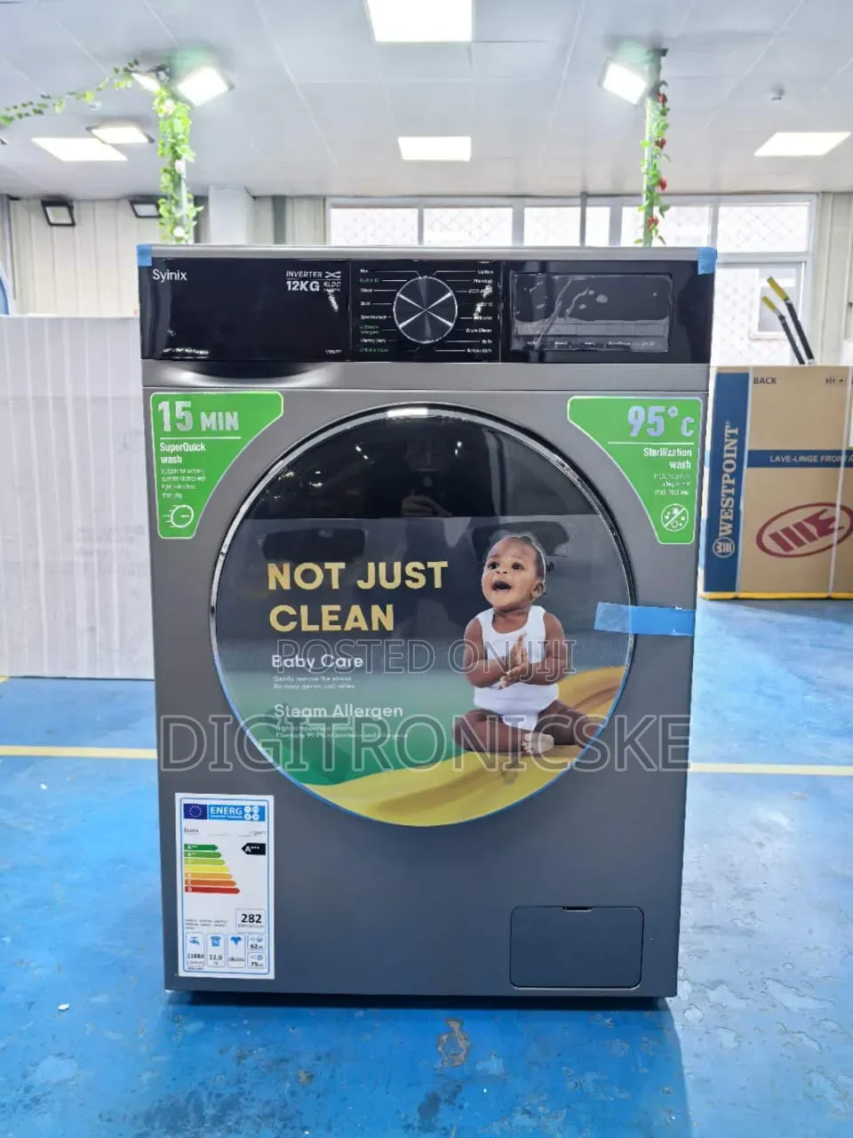 Syinix 12kg Wash and Spin Front Load Washing Machine
