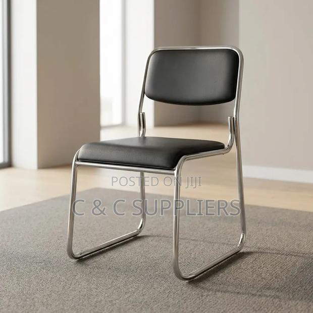 Simple Chrome Visitors Chair