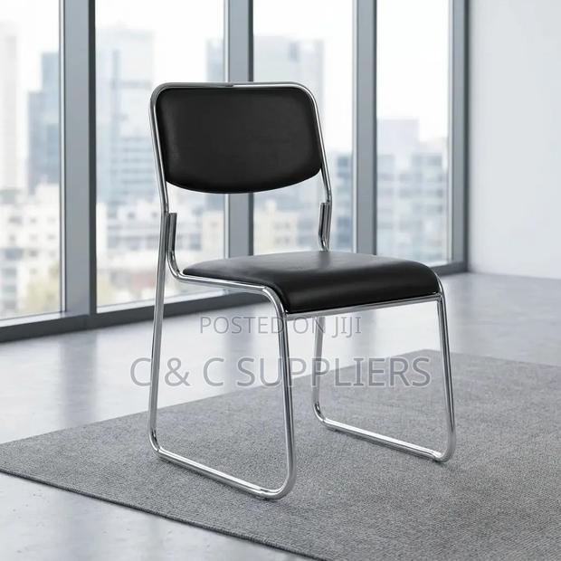 Simple Chrome Visitors Chair - thumbnail 2