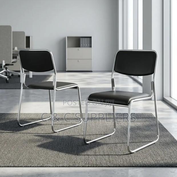 Simple Chrome Visitors Chair - thumbnail 3