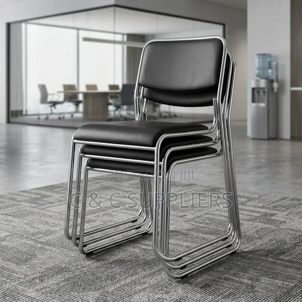 Simple Chrome Visitors Chair - thumbnail 4