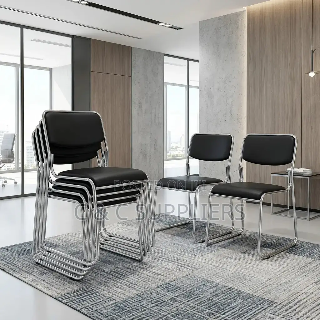 Simple Chrome Visitors Chair