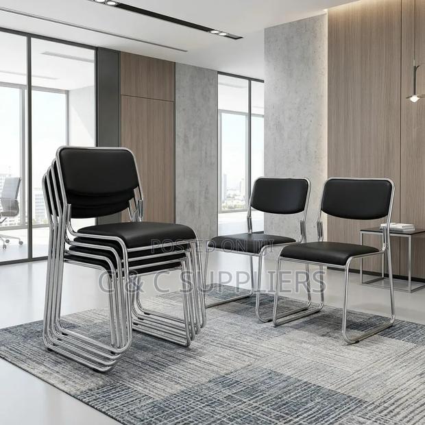 Simple Chrome Visitors Chair - thumbnail 6