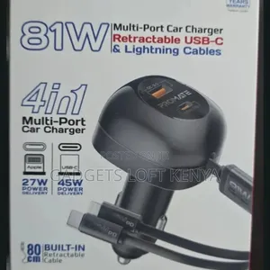 Promate POWERDRIVE-RCI81 81W Multi‐Port Car Charger