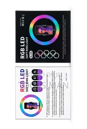 14 Inch MJ36 RGB LED Soft Ring Light for Phone TikTok Live Streaming