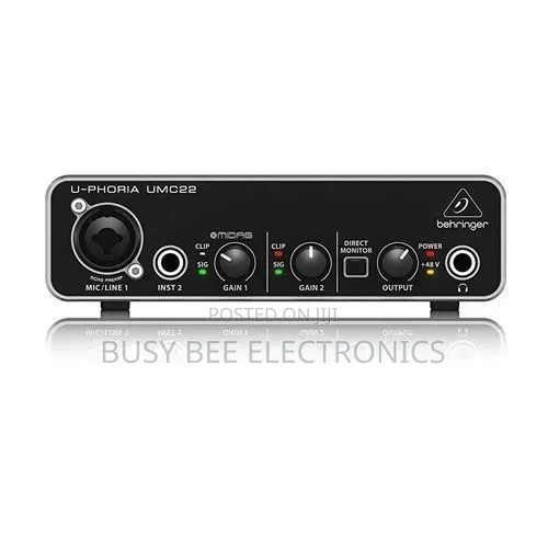 Berhinger UMC22 Audio Interface With C1 Studio Microphone Stand