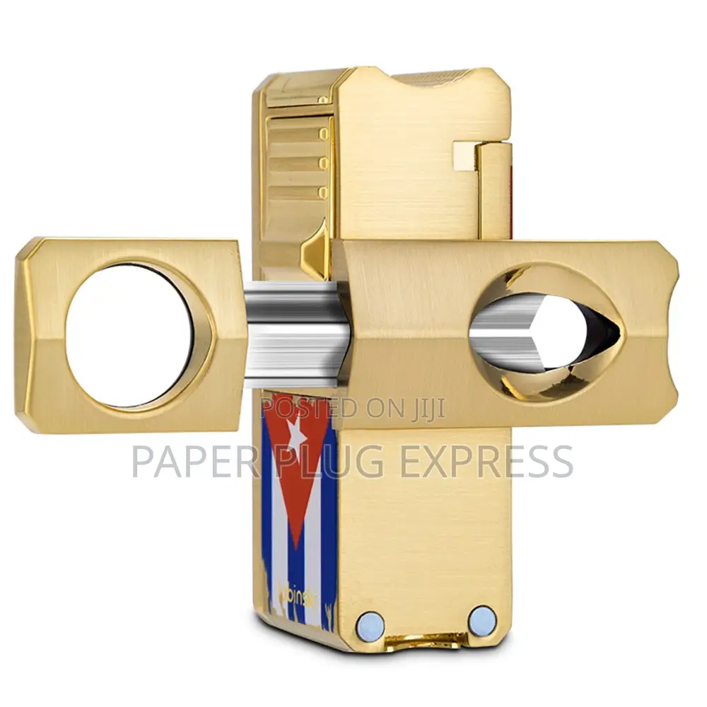 Lubinski Jet Lighter + v Shape Cigars Cutter