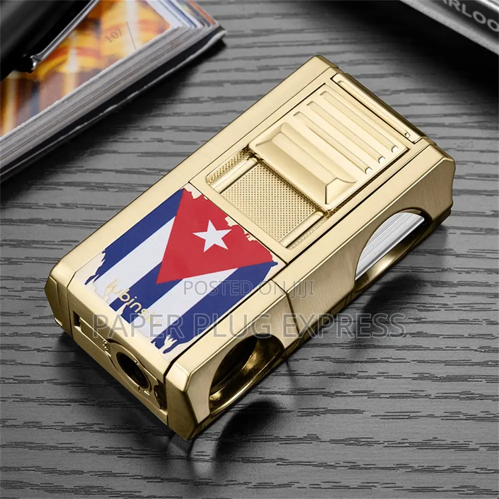 Lubinski Jet Lighter + v Shape Cigars Cutter