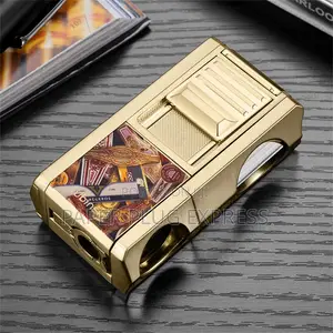 Lubinski Jet Lighter + v Shape Cigars Cutter