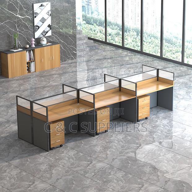 Office 6-Seater Brown Work-Station - thumbnail 3