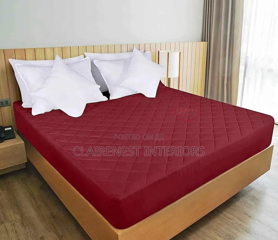 Mesa Proof, White and Maroon Waterproof Mattress Protectors
