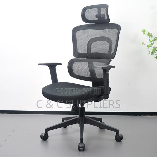 High Back Orthopedic Chair With Adjustable Arms
