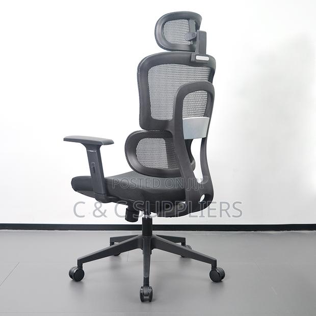 High Back Orthopedic Chair With Adjustable Arms - thumbnail 4