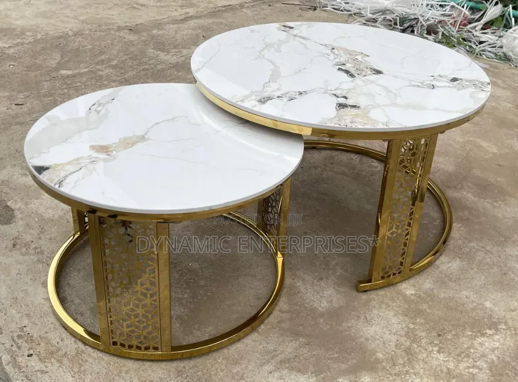 Round Nesting Coffee Table Set,