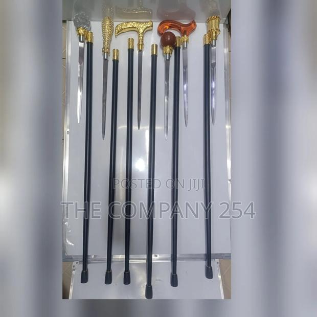 Quality Gold Silver Congolese Nigeria Walking Walking Sticks - thumbnail 2