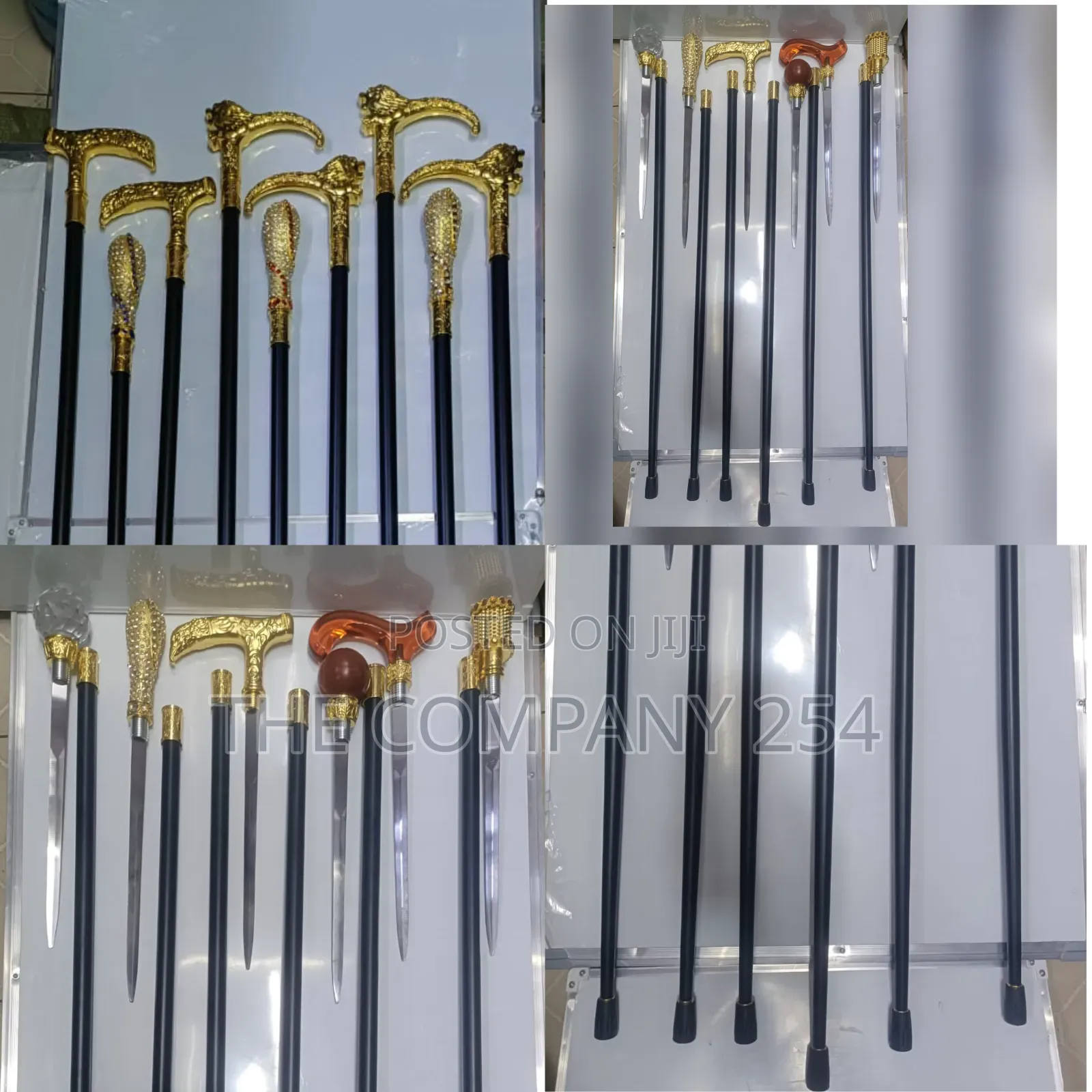 Quality Gold Silver Congolese Nigeria Walking Walking Sticks