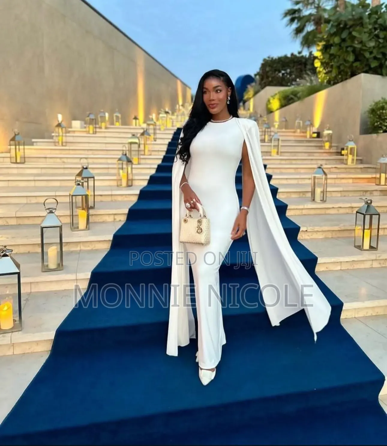 Ivory Cape Gowns/Dresses -Evening Wear