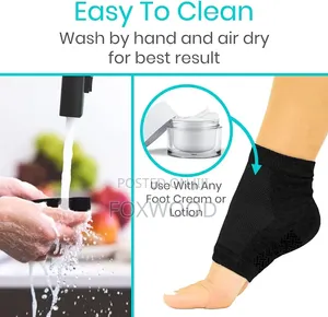 Moisturizing Heel Socks, 2 Pairs Heel Socks for Dry Cracked Feet