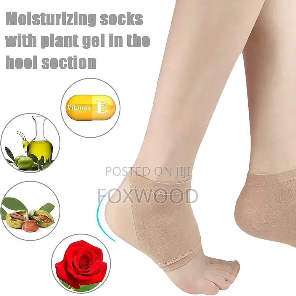 Moisturizing Heel Socks, 2 Pairs Heel Socks for Dry Cracked Feet