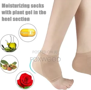 Moisturizing Heel Socks, 2 Pairs Heel Socks for Dry Cracked Feet