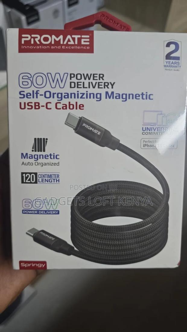 Promate Springy Power Delivery USB-C Cable